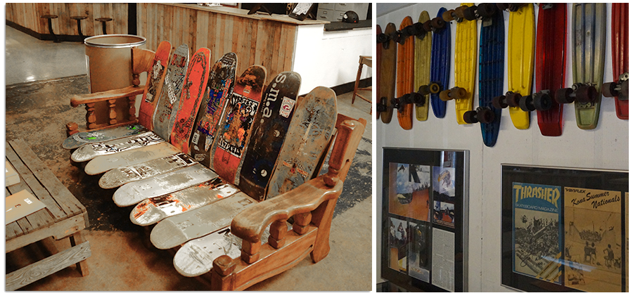 cool skate board furniture at the kona skate park