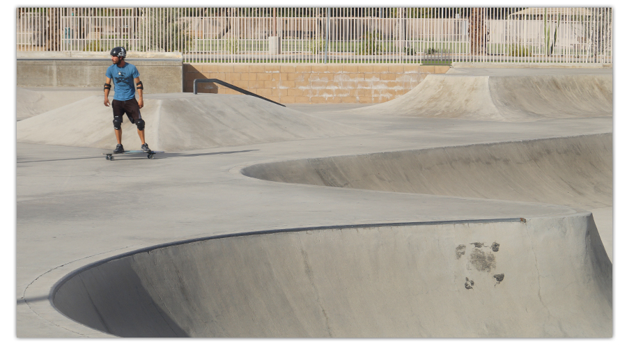 longboarding civic center skate park in palm desert