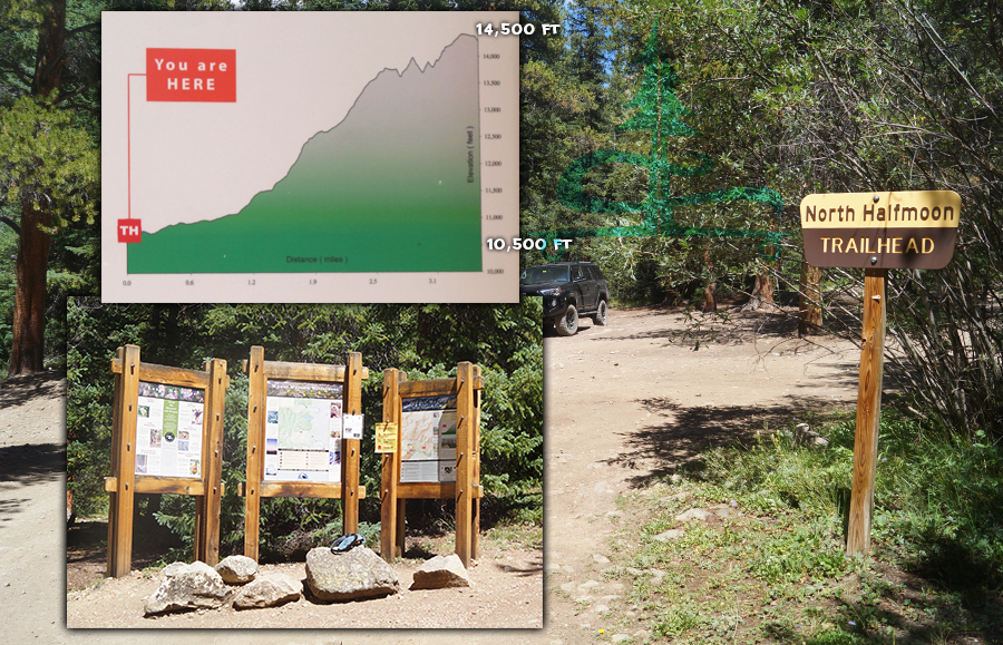trailhead and information for north halfmoon lakes trail and mount massive