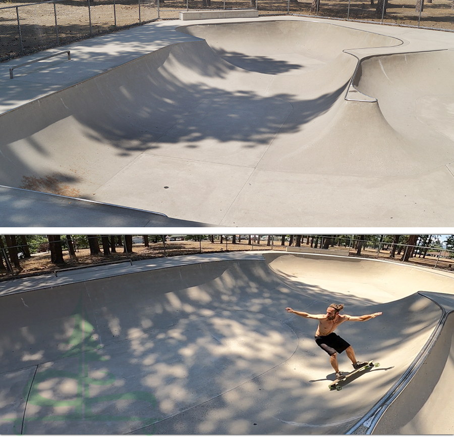 smooth transitions and banked turns at the quincy skatepark