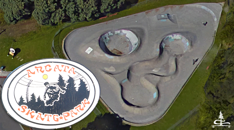 Overhead view of the Arcata Skate Park layout