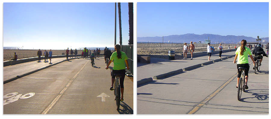 venice beach to santa monica pier bike path