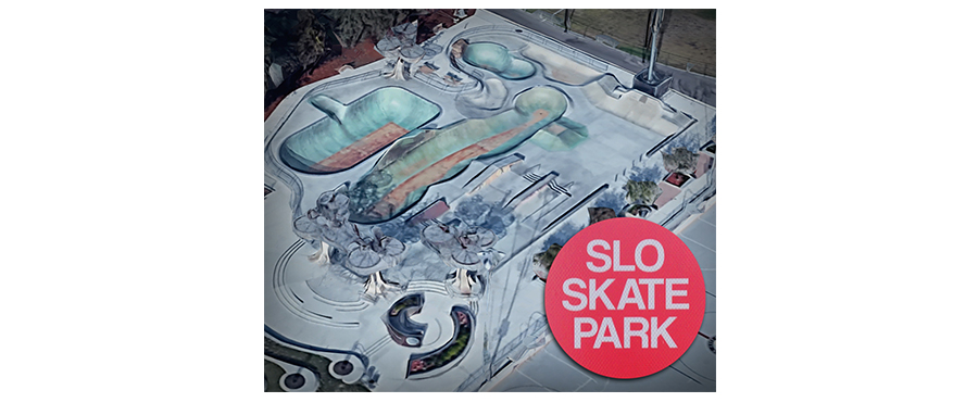 aerial view of the SLO Skate Park