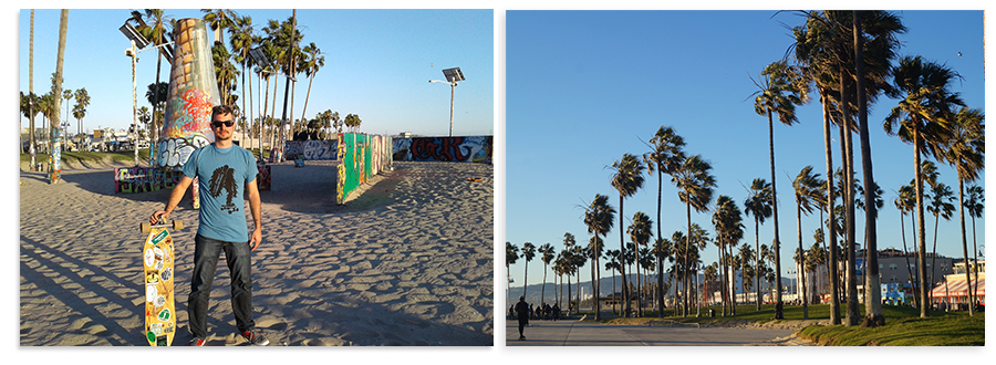 venice beach grafitti wall and bike path