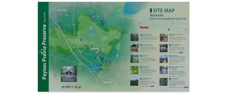 site map of paynes prairie creek preserve