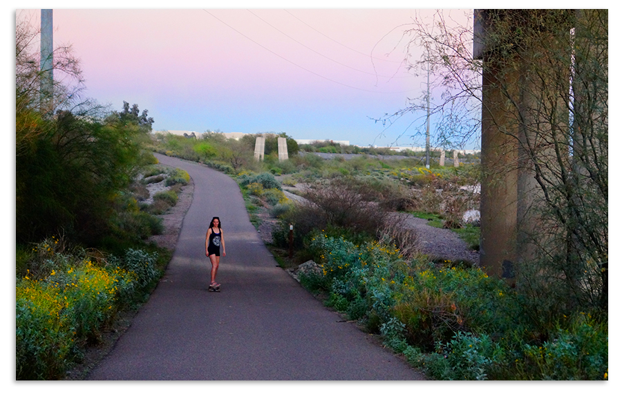 longboarding the rio salado path 