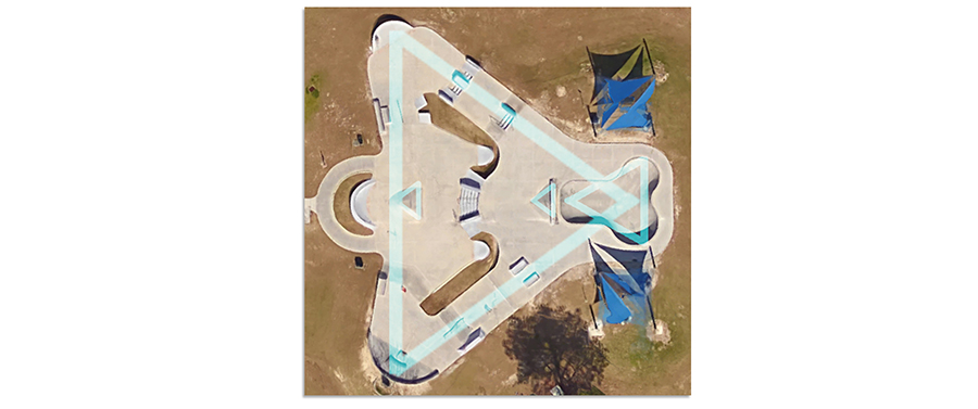 unique layout of possum creek skatepark