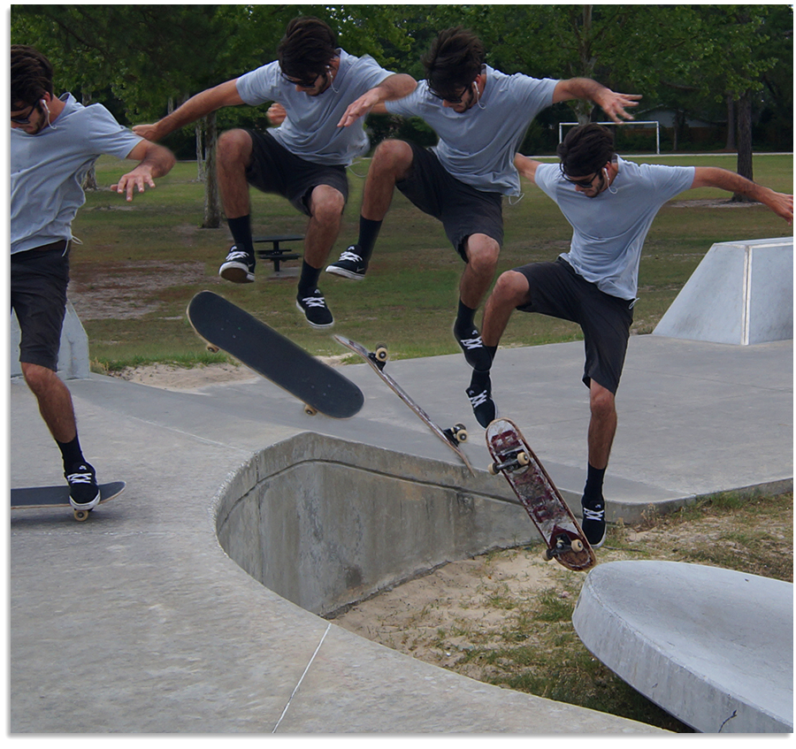 skater clearing the gap