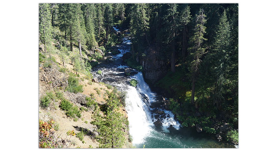 our first glimpse of middle mccloud falls