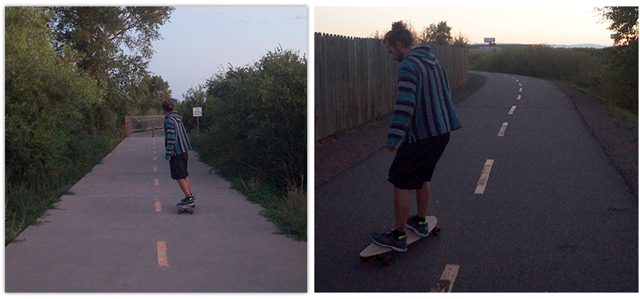 longboarding the laramie river greenbelt trail