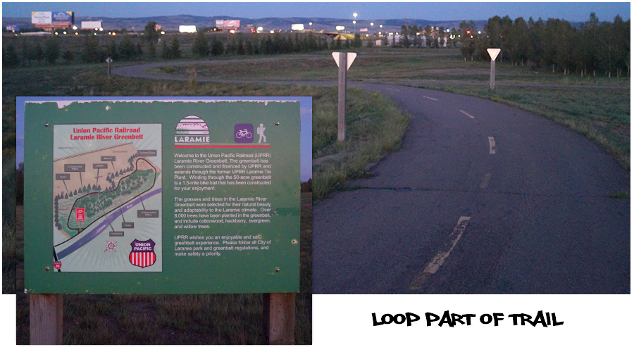 loop part of the trail and a trail information sign