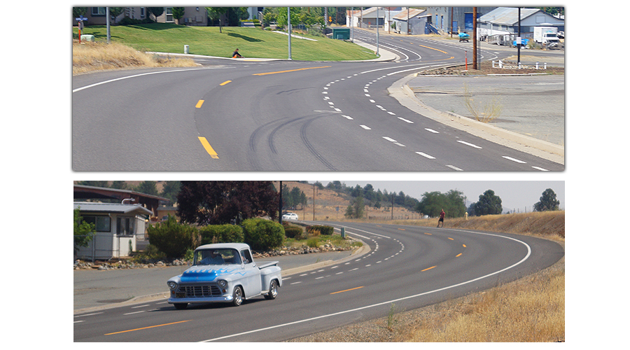 cruising the curves on foothill drive