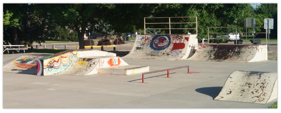 ramps and obstacles at the north platte skate park
