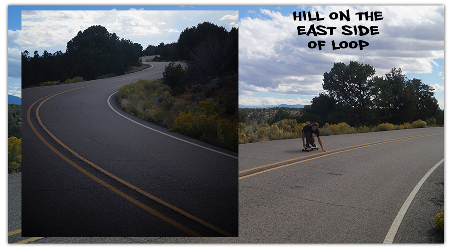 longboarding some hills at the rio grande del norte national monument