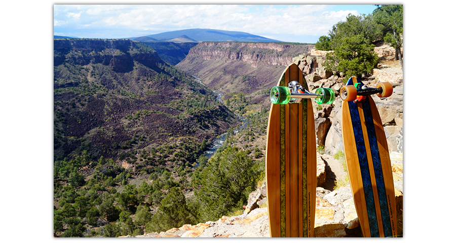 longboards at the rio grande del norte national monument overlook