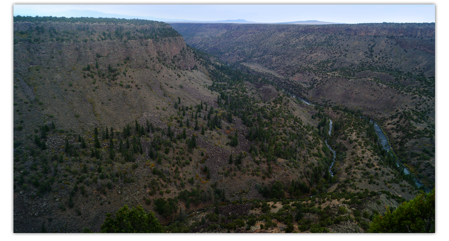 vast view of the rio grande and red river confluence