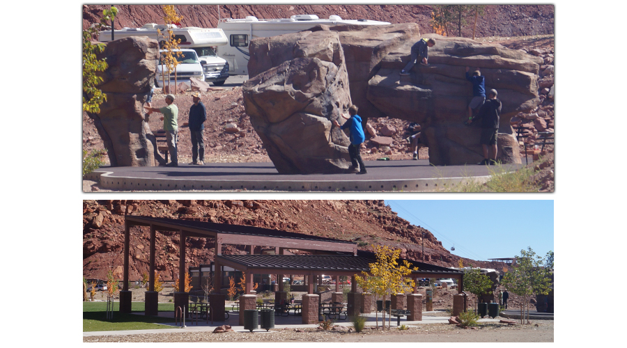 playground and picnic area at trailhead