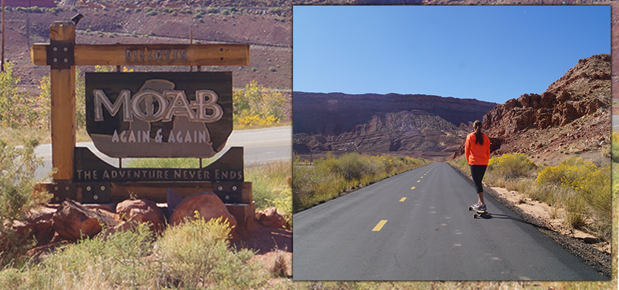longboarding path in moab utah