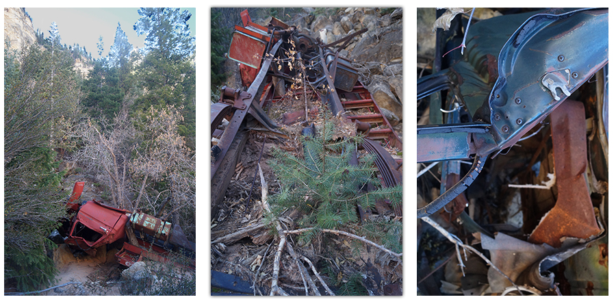 vehicles that tumbled down into ashdown gorge