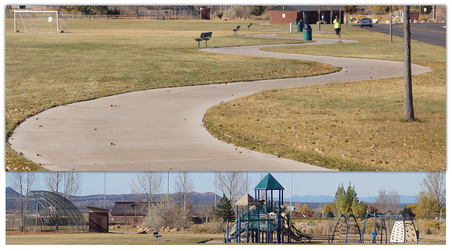 curvy trail and another playground on coal creek trail