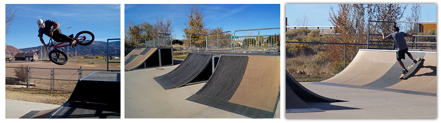 biker and boarder at exit 59 skatepark