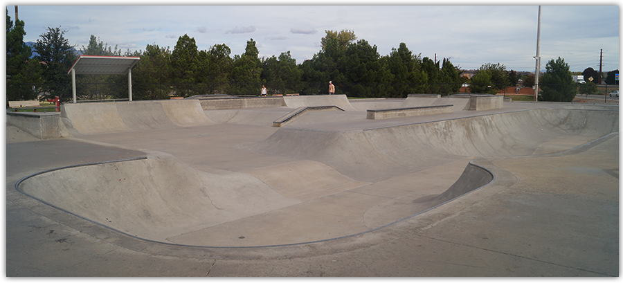 layout of the sk8 george skatepark in saint george