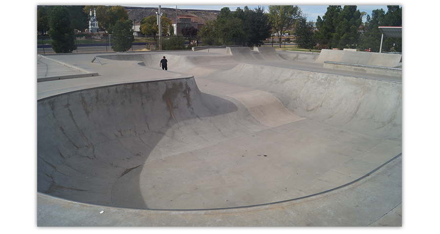 bowls in the saint george skatepark