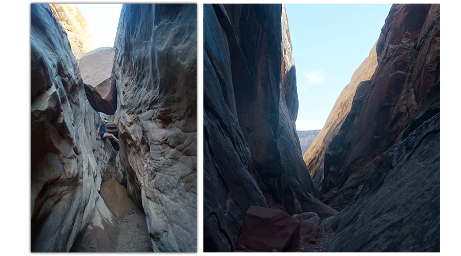 narrow technical sections of ding and dang canyons