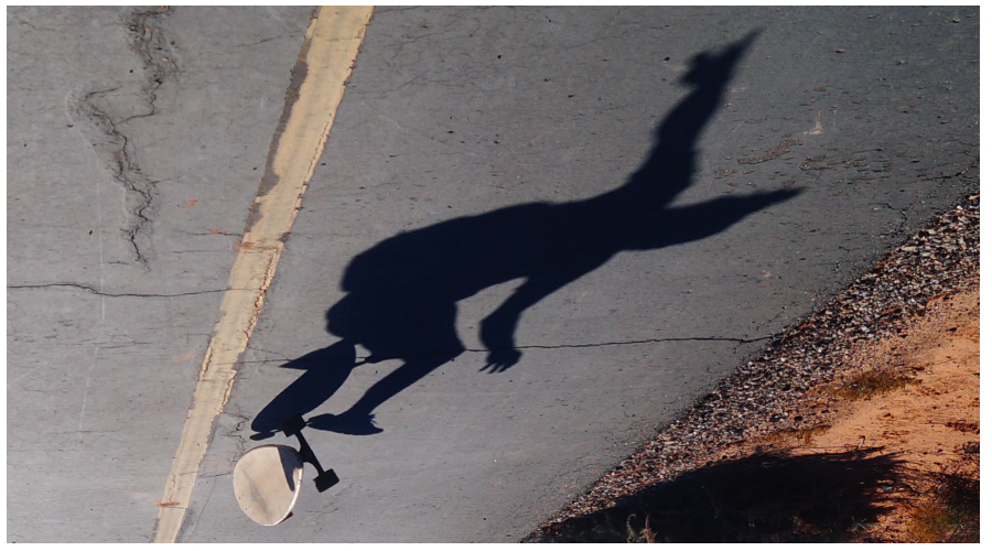 longboarder shadow