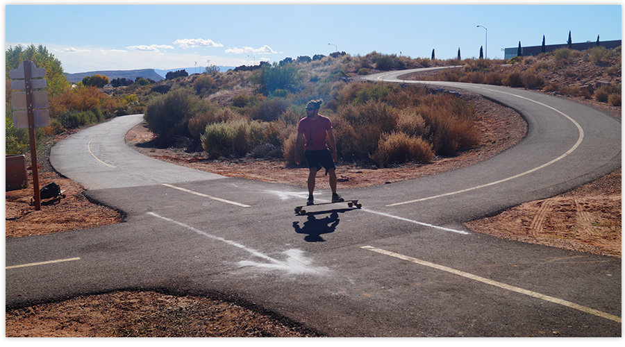 intersection on the sand hollow wash trail