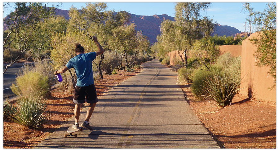 longboarding snow canyon trail