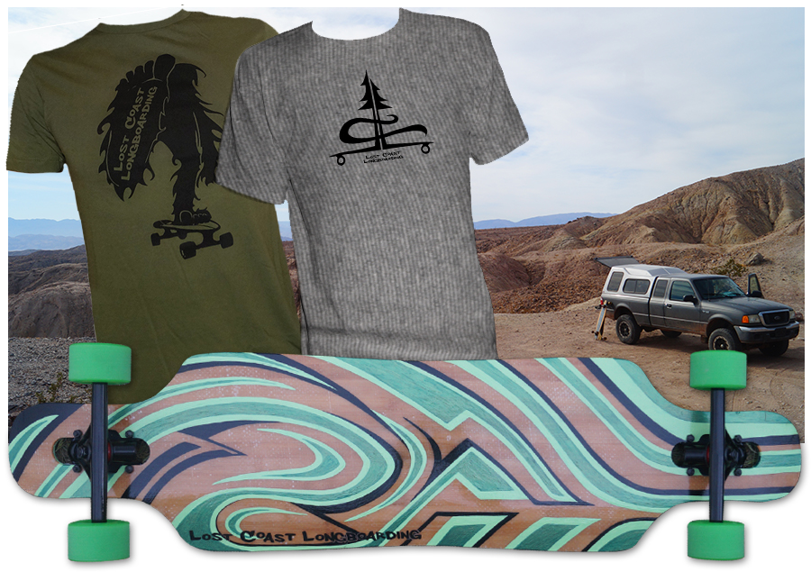 lost coast longboarding hand crafted boards and t shirts