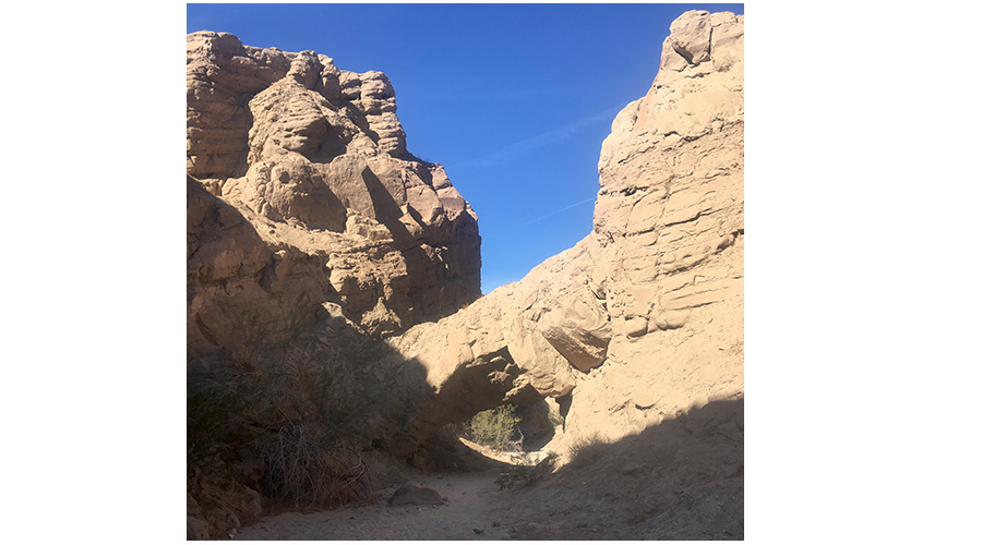 an arch on the trail to exploring calcite mine