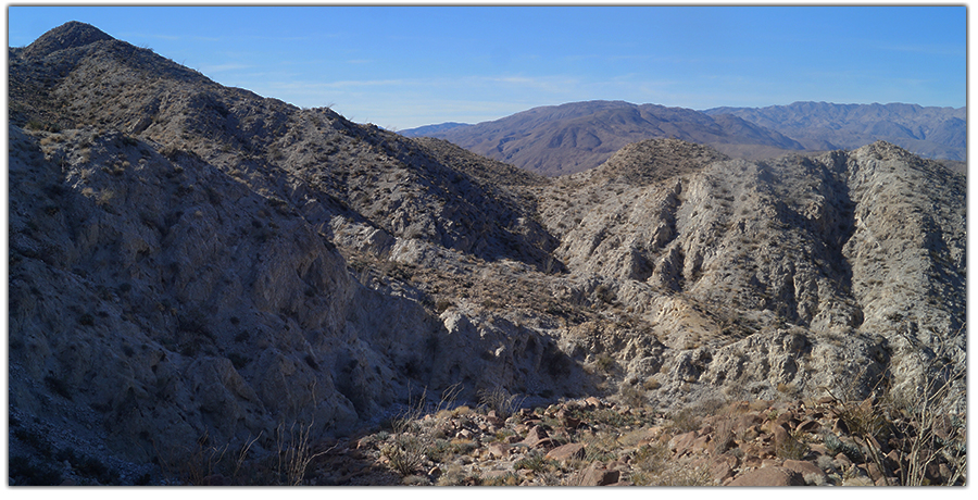 a view of quartz vein wash down below