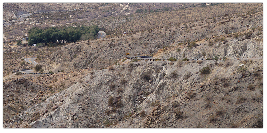 view of yaqui pass heading south