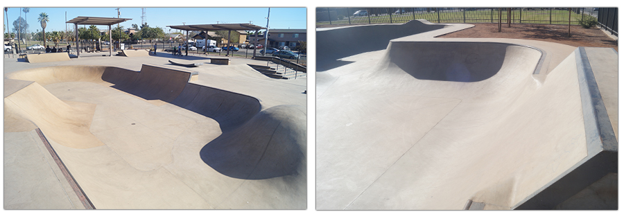 The snake bowl at Sidewinder Skate Park