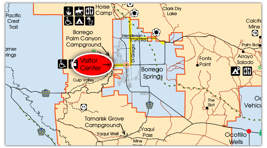 map of anza borrego visitor center