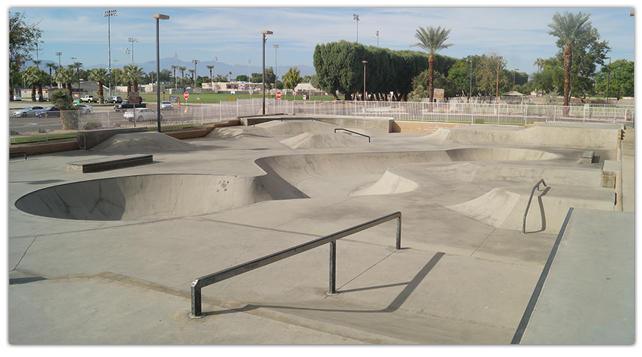 view of civic center skate park