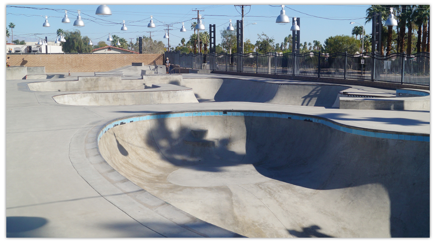 Palm Springs skatepark layout