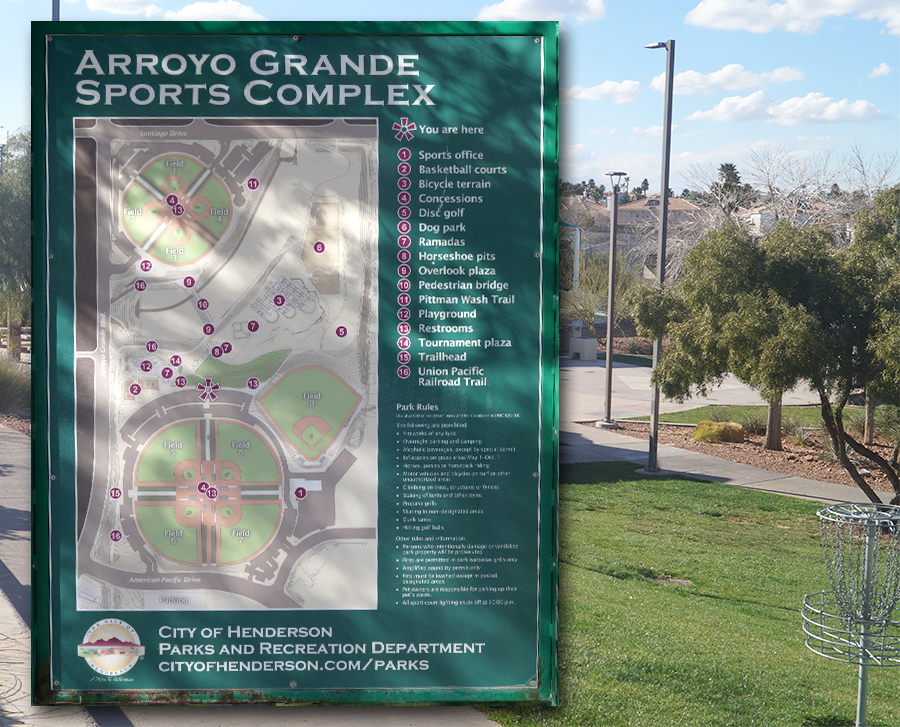 Arroyo Grande Sports Complex Sign and Map