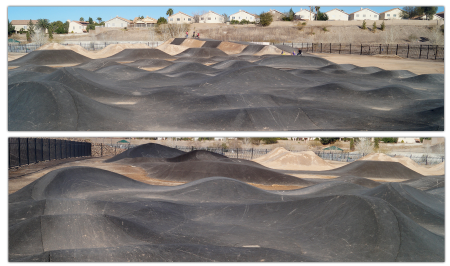 Pump Track hills and bumps