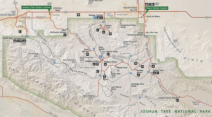 Joshua Tree N P map