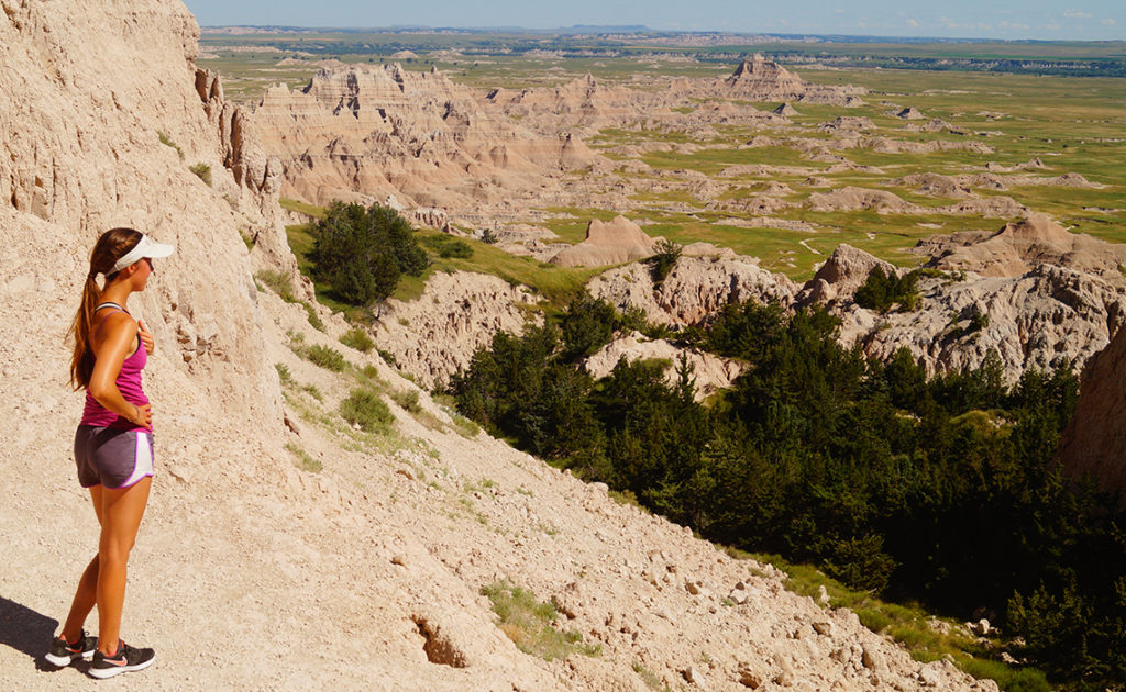 Katie overlooking Badlands