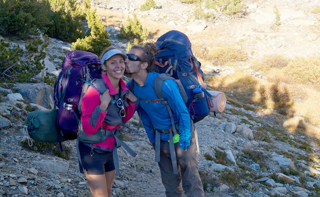 Shane and Katie backpacking