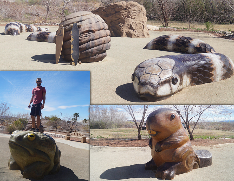 wetlands loop climbable statues