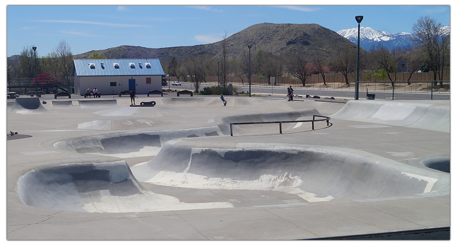 Large skate park in Reno Nevada