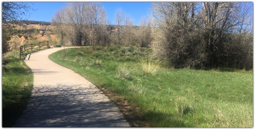Paved trail at bear river state park