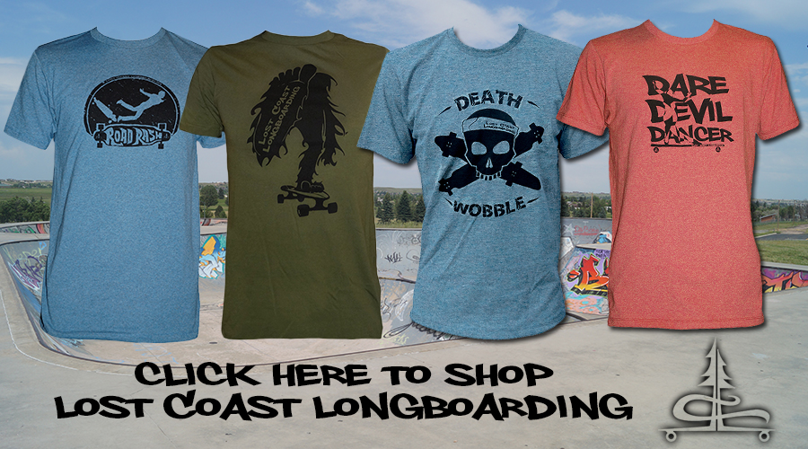 cool longboarding t shirts hand crafted by Lost Coast Longboarding