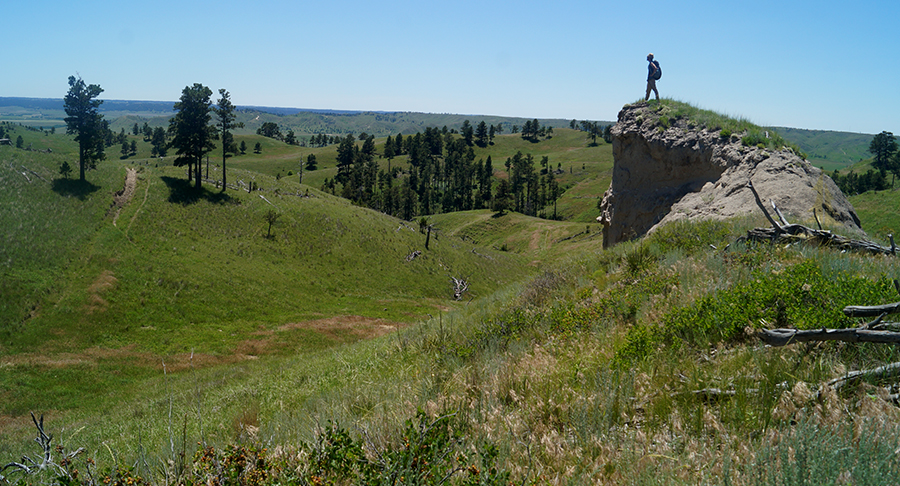 hiking the bluffs at fort robinson