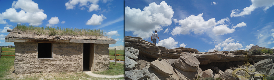 sod house recreation at toadstool